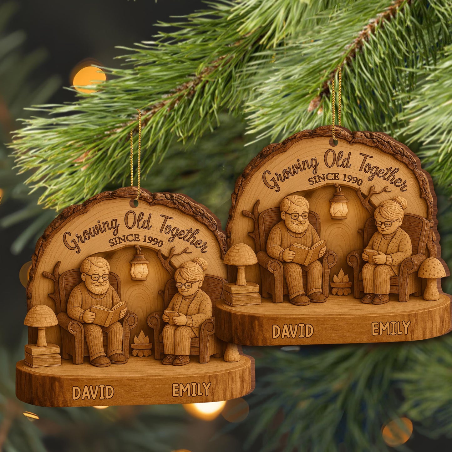 Growing Old Together, Elderly Couple and Nature Details