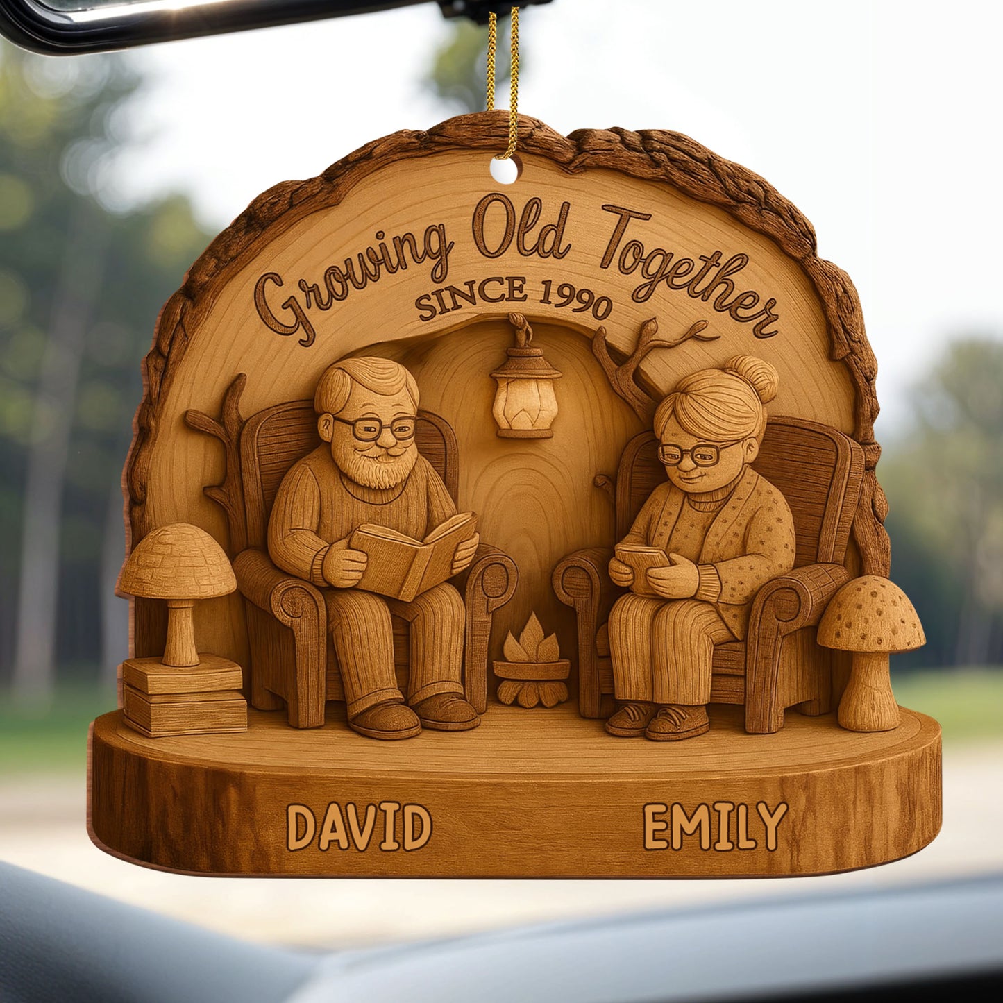 Growing Old Together, Elderly Couple and Nature Details