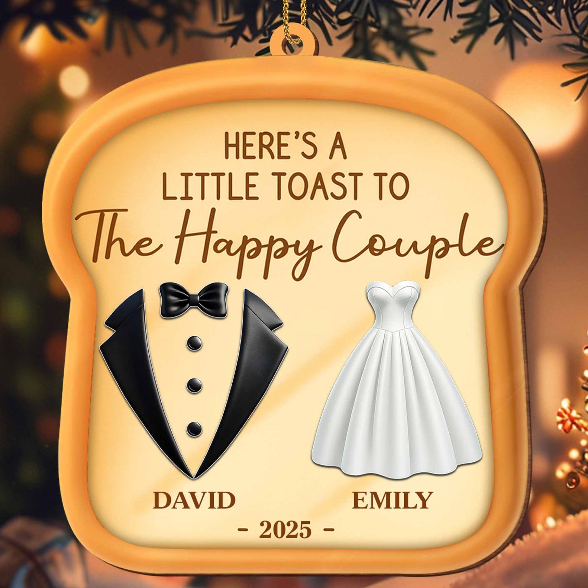 A Little Toast To The Happy Couple, Wedding Dress And Tuxedo