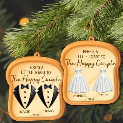 A Little Toast To The Happy Couple, Wedding Dress And Tuxedo