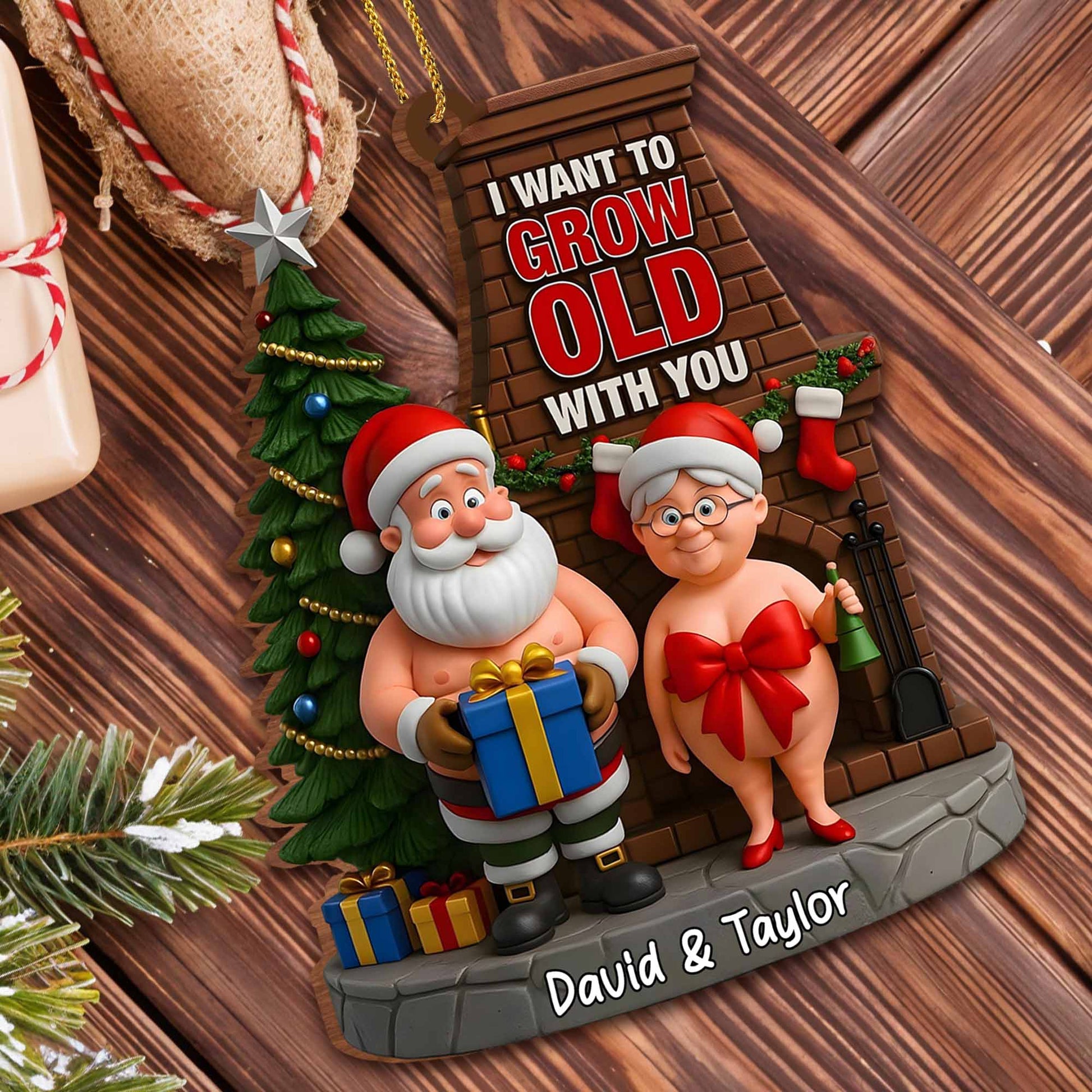 I Want To Grow Old With You, Santa Claus And Fireplace