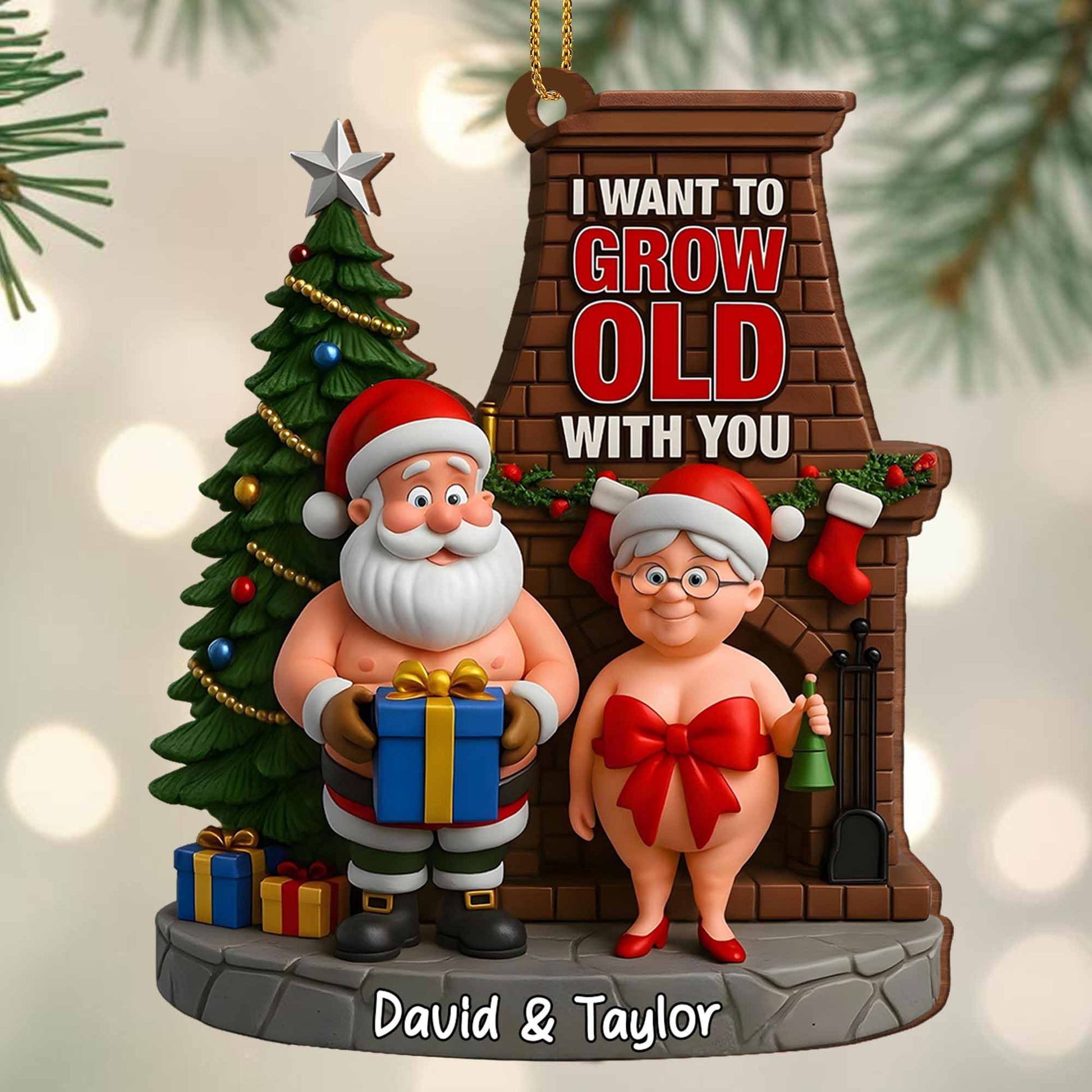 I Want To Grow Old With You, Santa Claus And Fireplace