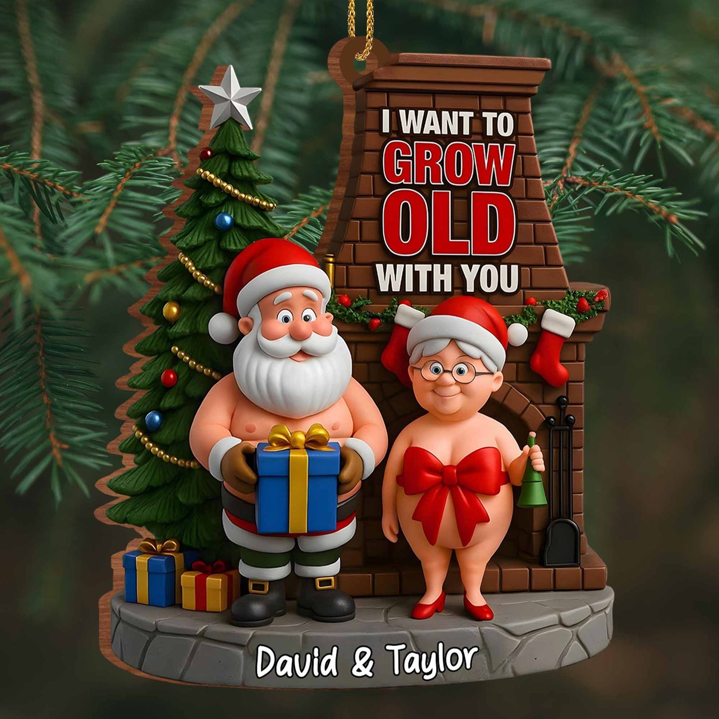 I Want To Grow Old With You, Santa Claus And Fireplace
