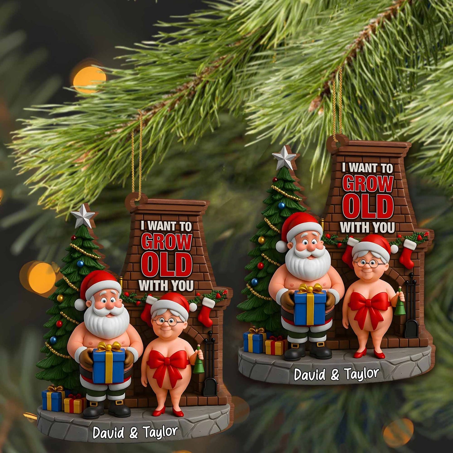 I Want To Grow Old With You, Santa Claus And Fireplace