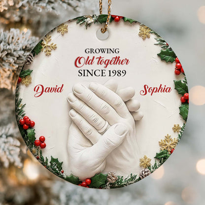 Growing Old Together, Hand Clasp, Holly Berries