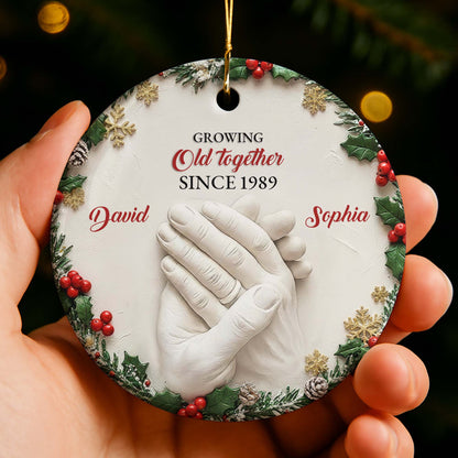 Growing Old Together, Hand Clasp, Holly Berries