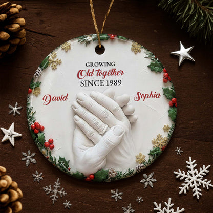 Growing Old Together, Hand Clasp, Holly Berries