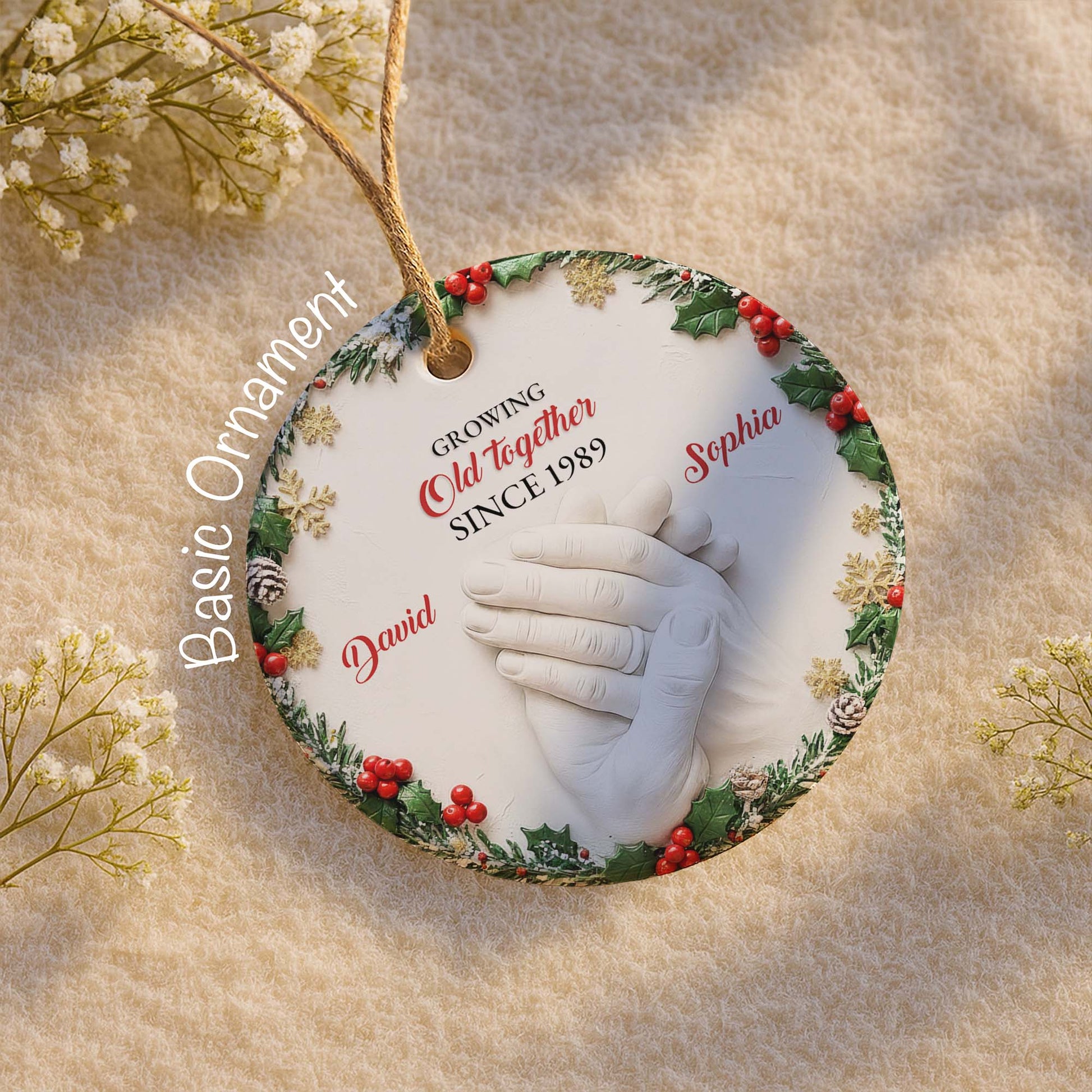 Growing Old Together, Hand Clasp, Holly Berries