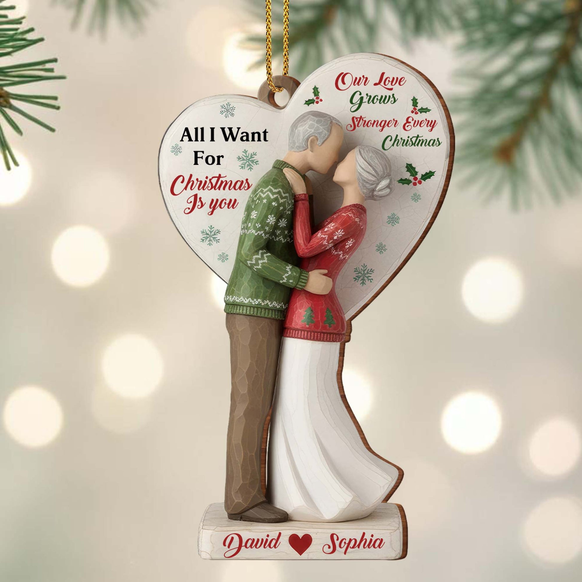 All I Want For Christmas Is You With Couple And Christmas Tree