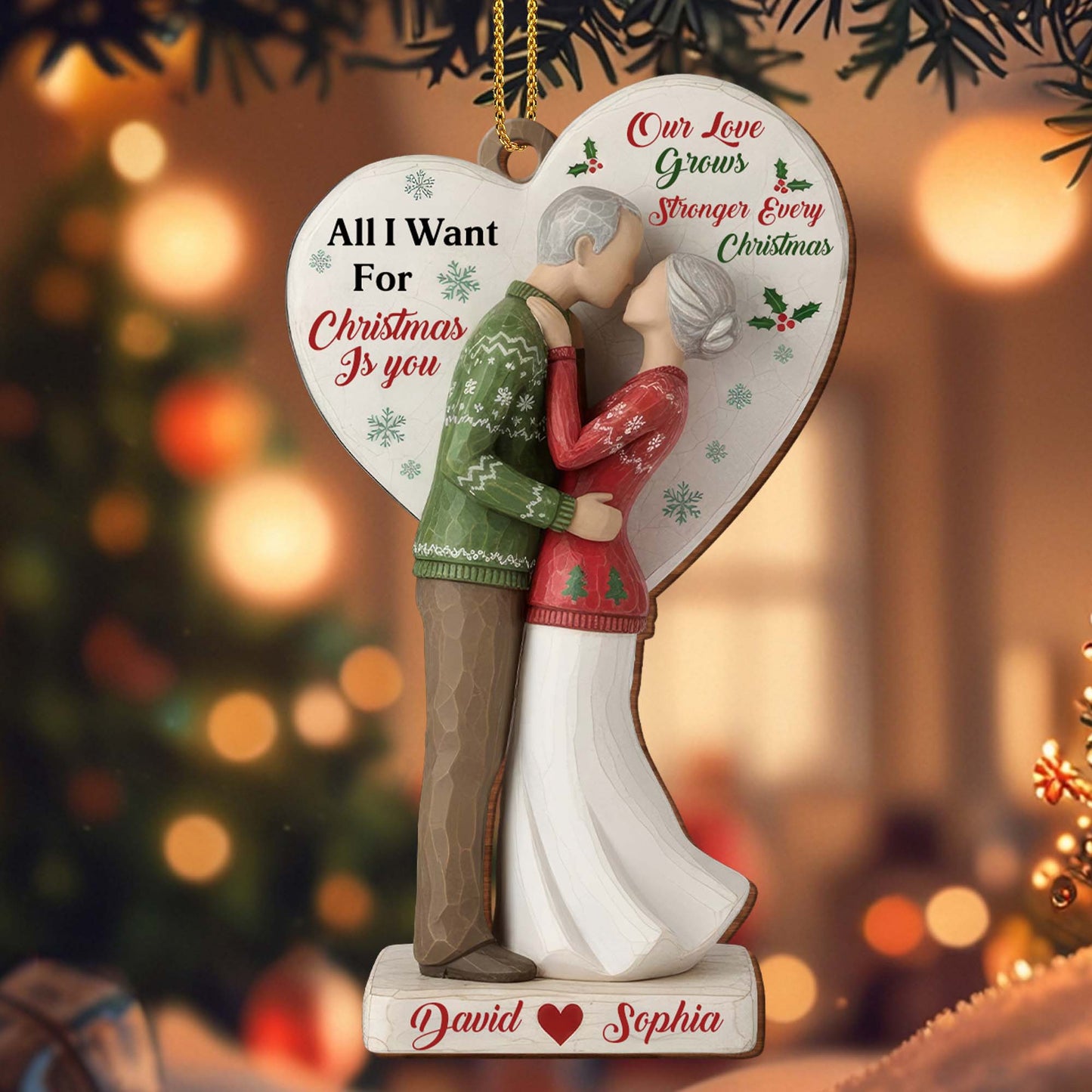 All I Want For Christmas Is You With Couple And Christmas Tree