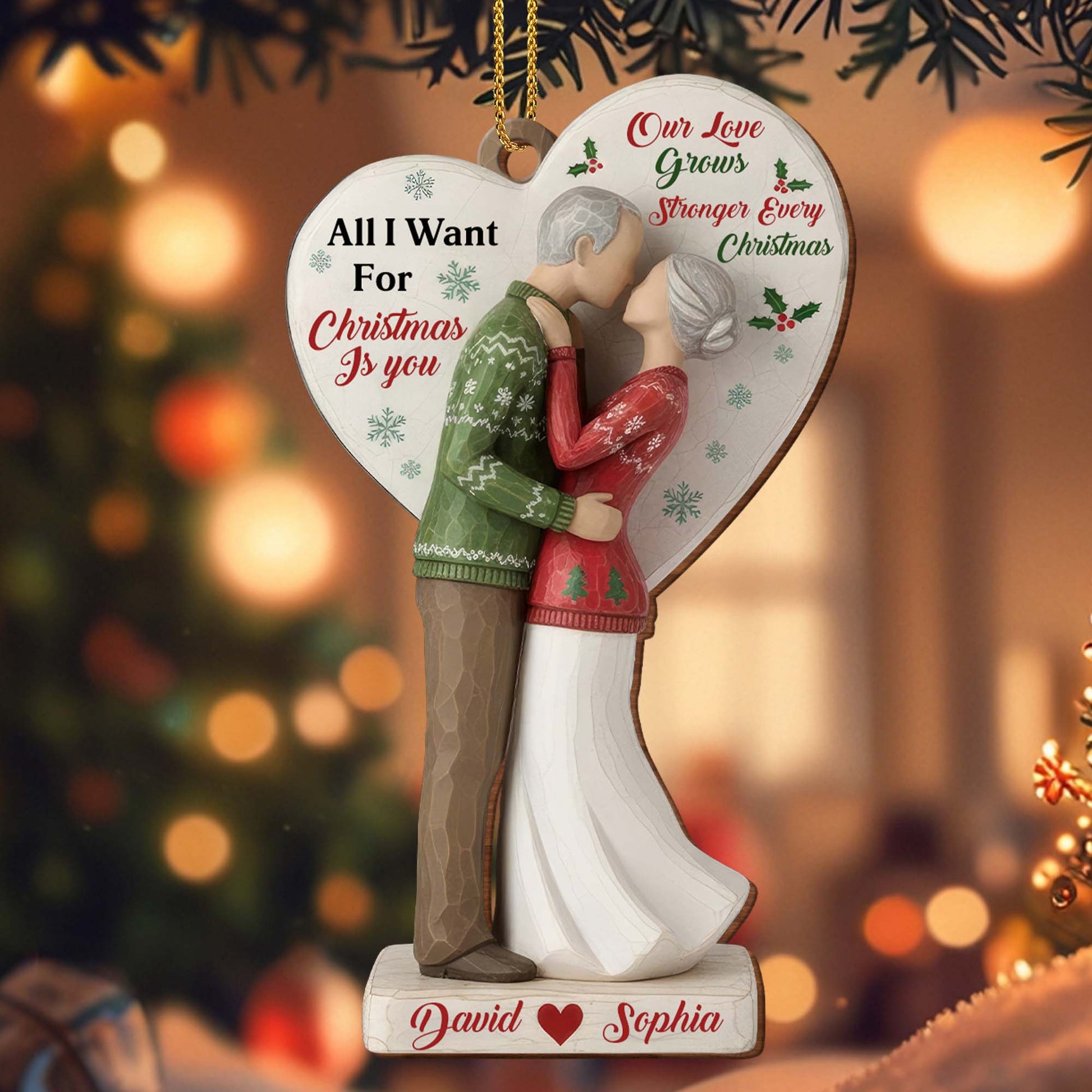 All I Want For Christmas Is You With Couple And Christmas Tree