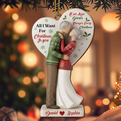 All I Want For Christmas Is You With Couple And Christmas Tree