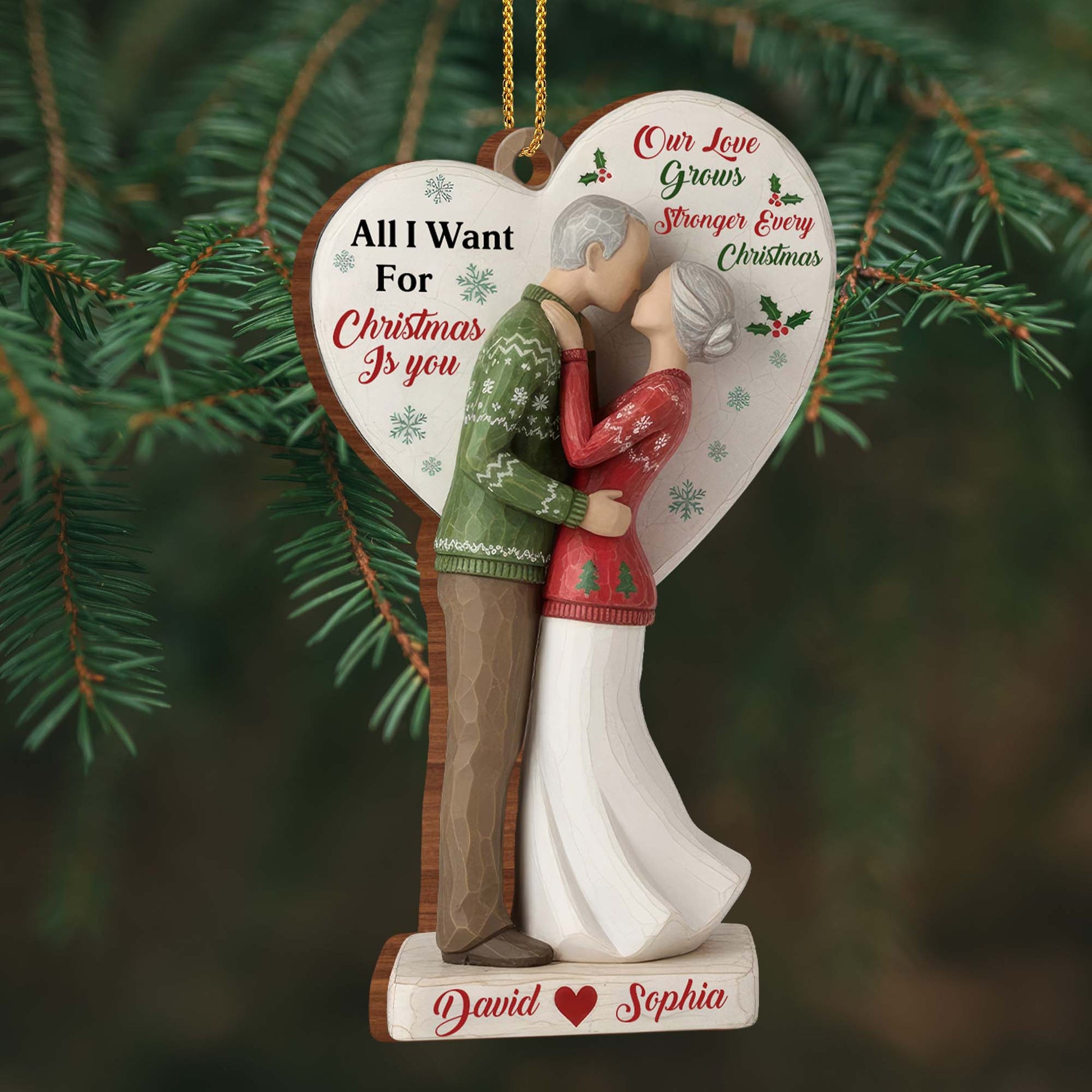 All I Want For Christmas Is You With Couple And Christmas Tree