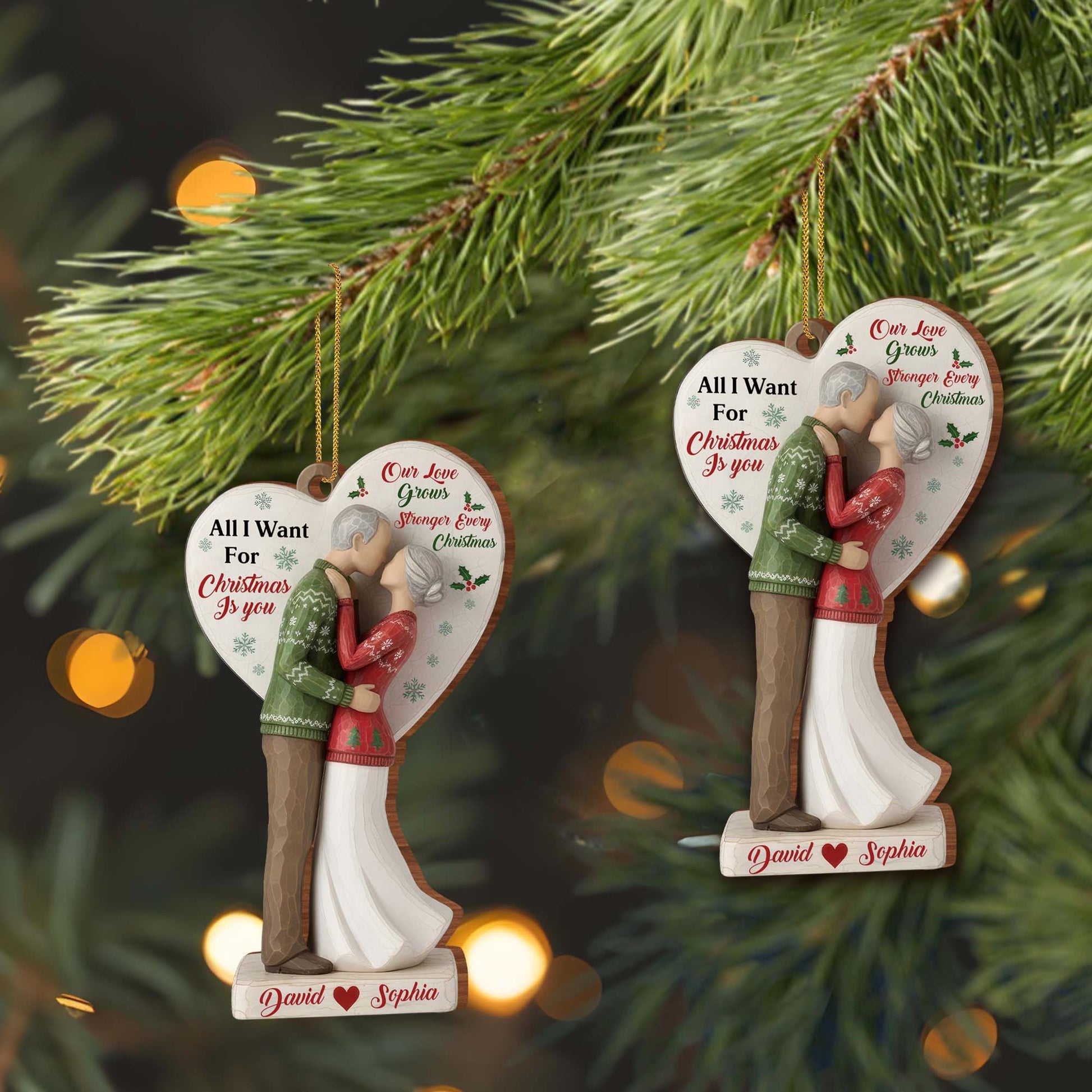 All I Want For Christmas Is You With Couple And Christmas Tree