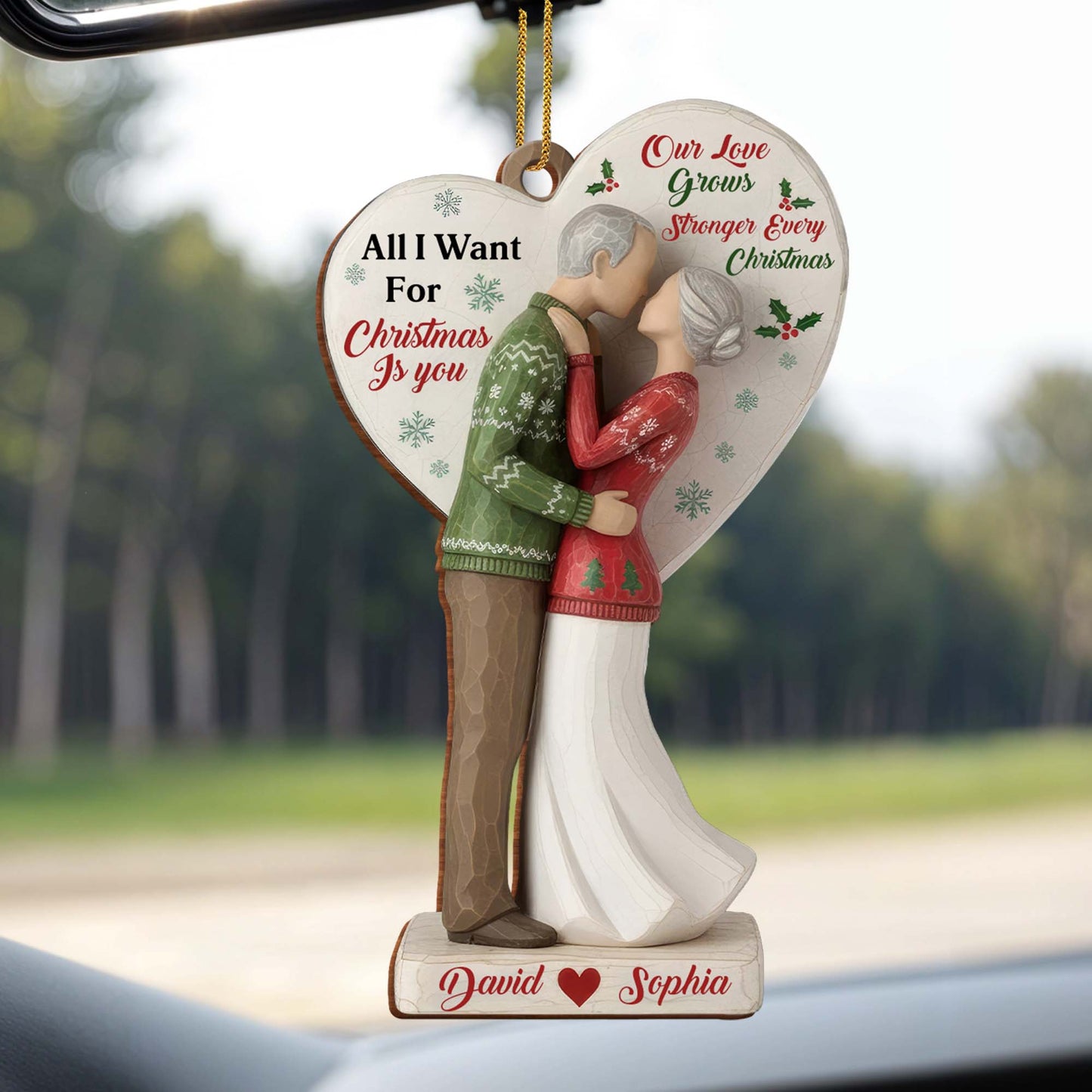 All I Want For Christmas Is You With Couple And Christmas Tree