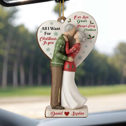 All I Want For Christmas Is You With Couple And Christmas Tree