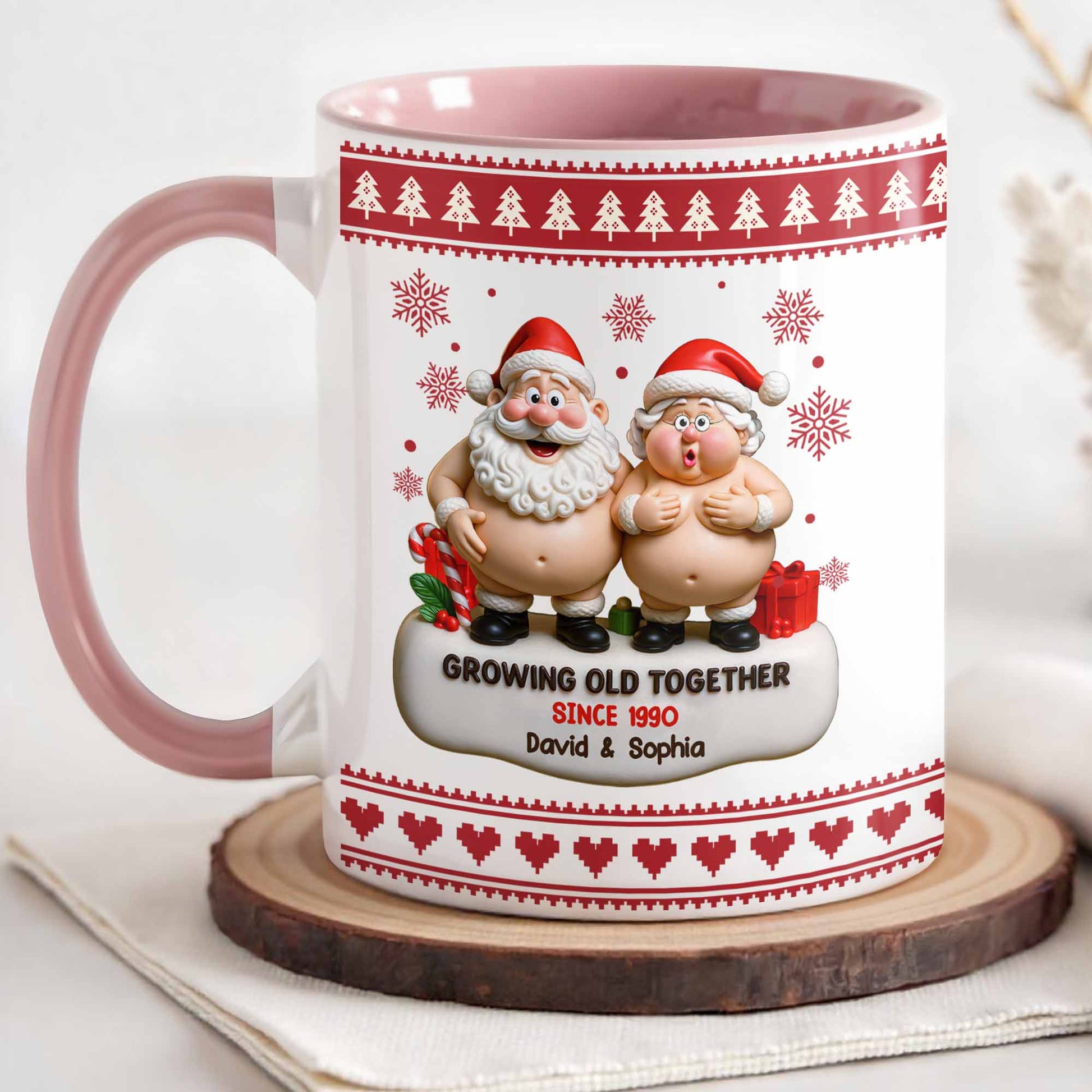 Growing Old Together With Christmas Motifs And Gifts