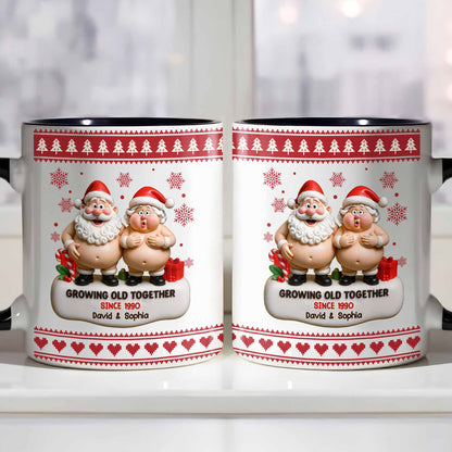 Growing Old Together With Christmas Motifs And Gifts
