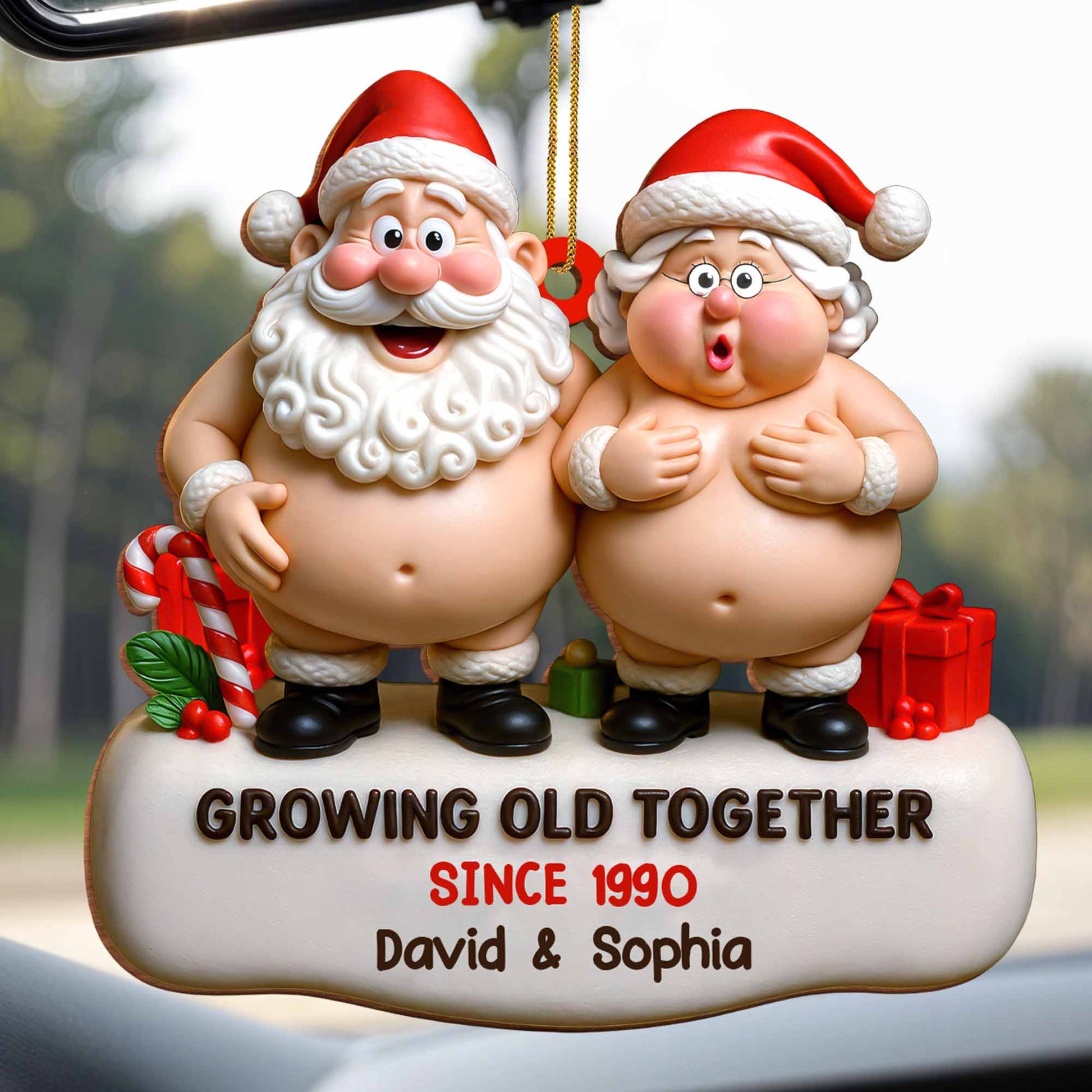 Growing Old Together Santa And Mrs. Claus Ornament