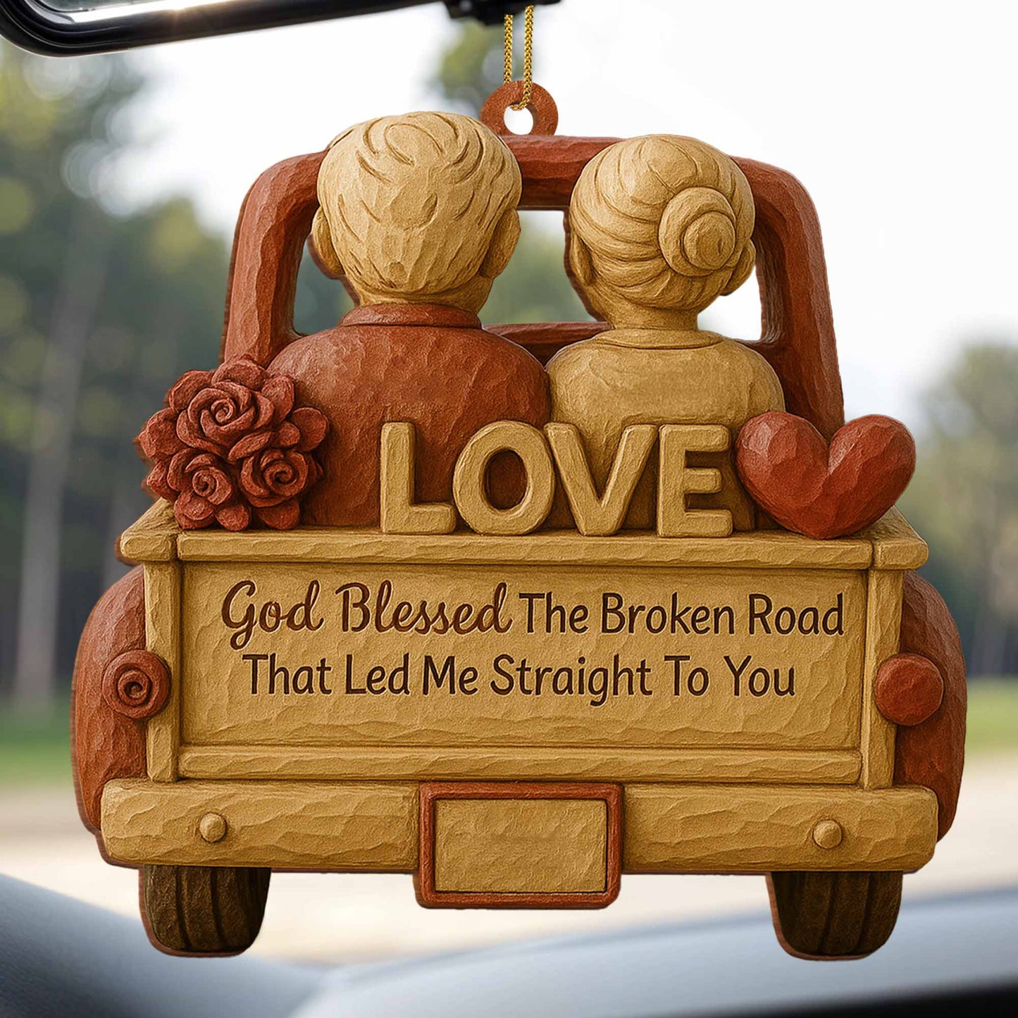 God Blessed The Broken Road With Couple In Car