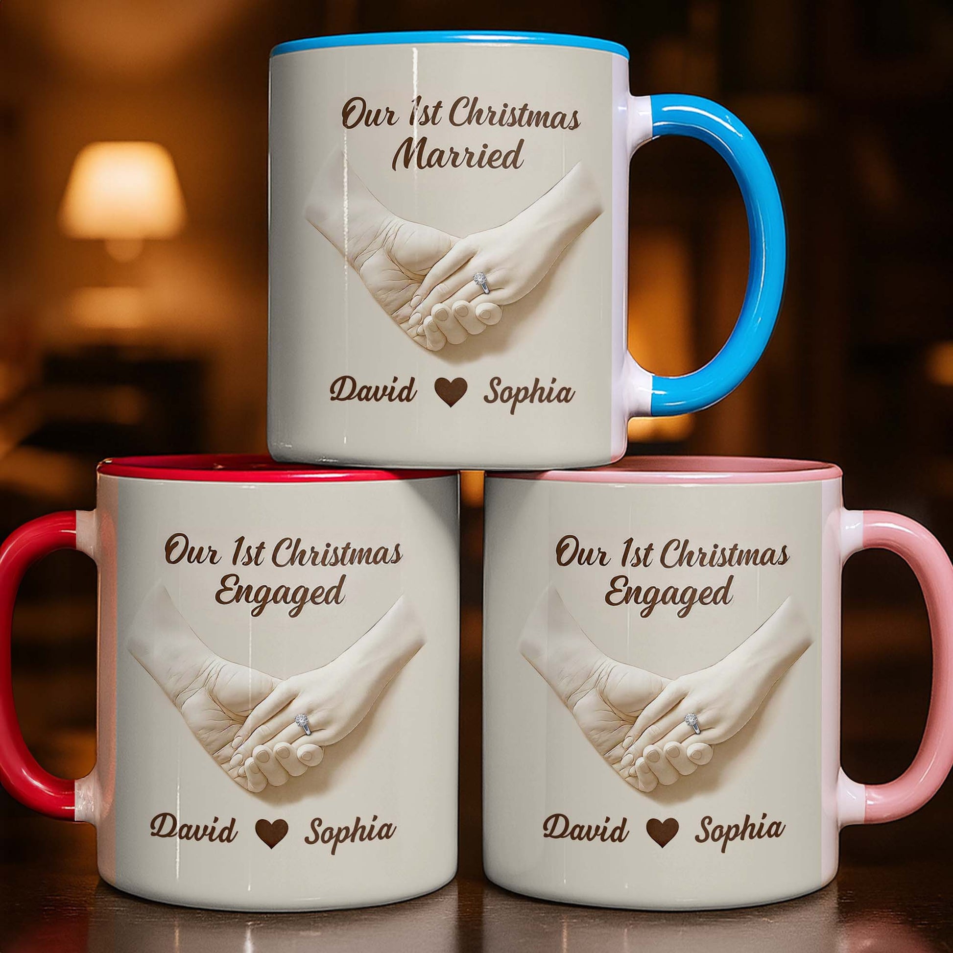 Our 1st Christmas Engaged, Holding Hands With Ring