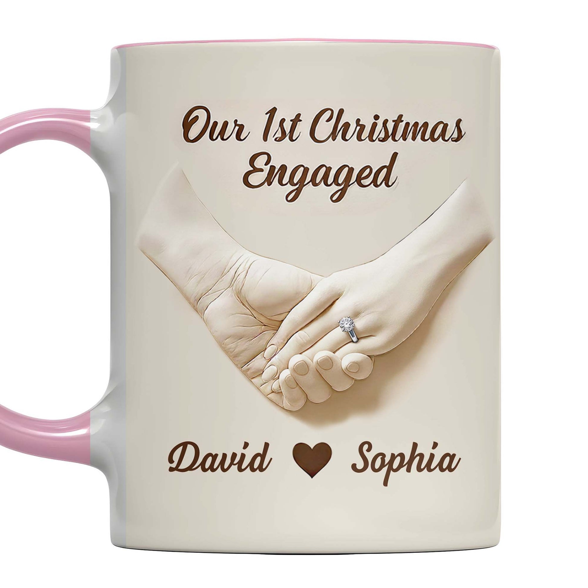 Our 1st Christmas Engaged, Holding Hands With Ring