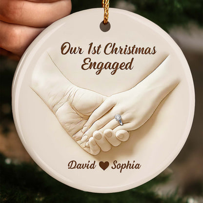 Our 1st Christmas Engaged, Hands With Ring