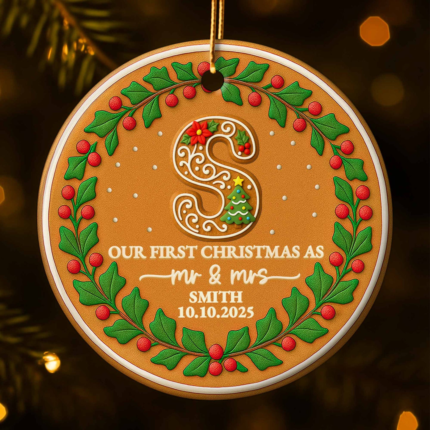 Our First Christmas As Mr & Mrs, Holly And Berries