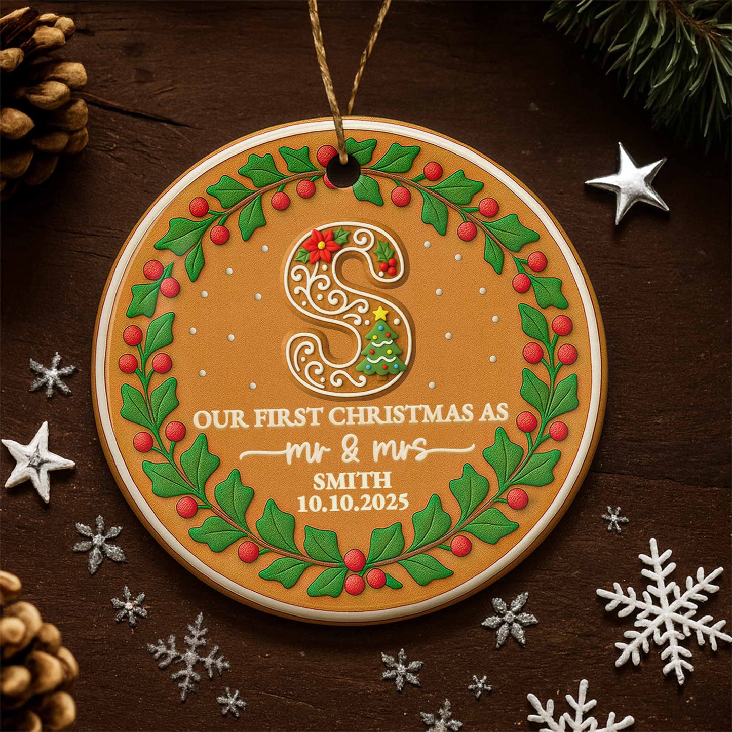 Our First Christmas As Mr & Mrs, Holly And Berries