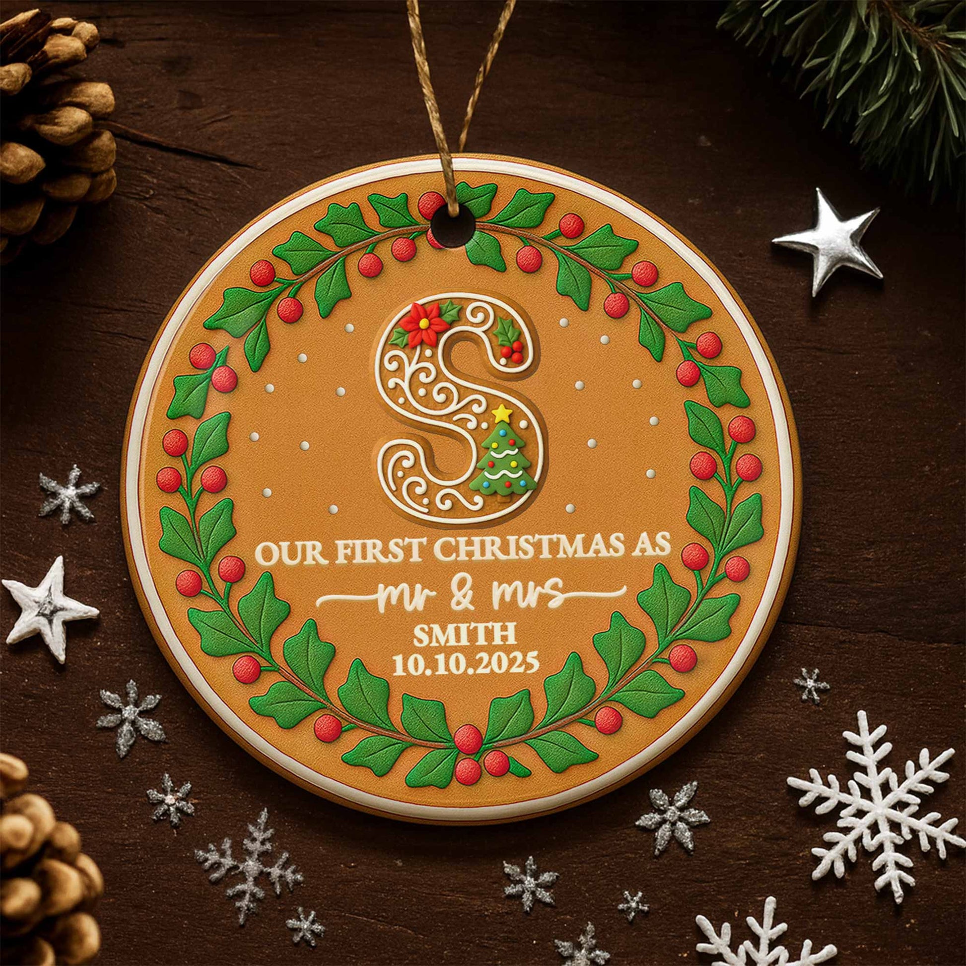 Our First Christmas As Mr & Mrs, Holly And Berries