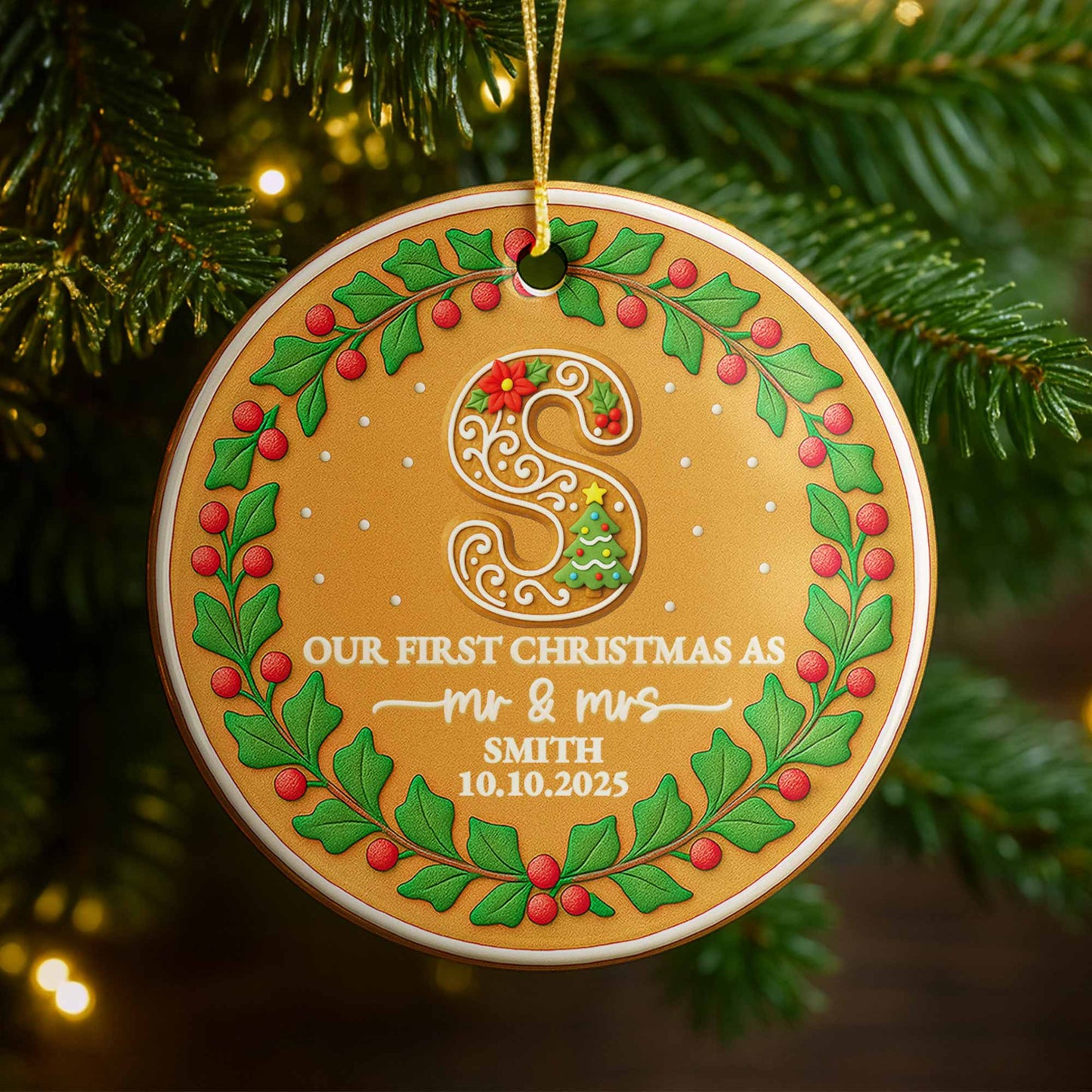 Our First Christmas As Mr & Mrs, Holly And Berries