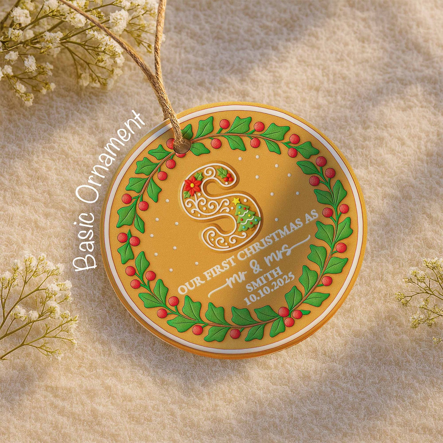 Our First Christmas As Mr & Mrs, Holly And Berries