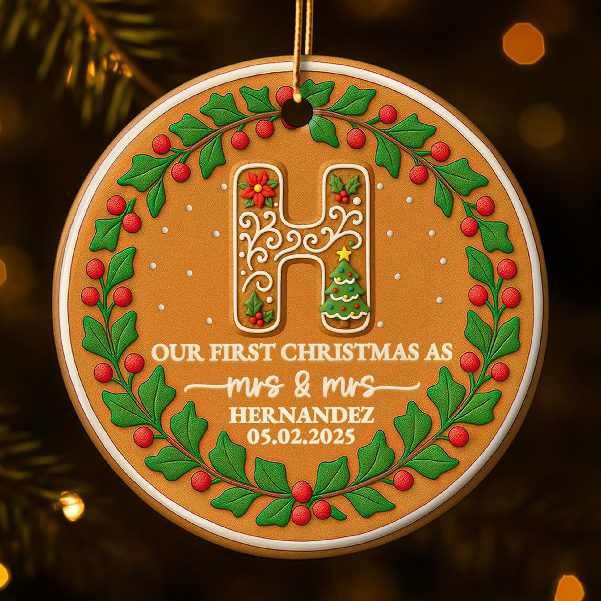 Our First Christmas As Mr & Mrs, Holly And Berries