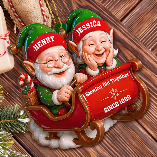 Growing Old Together, Santa And Sleigh