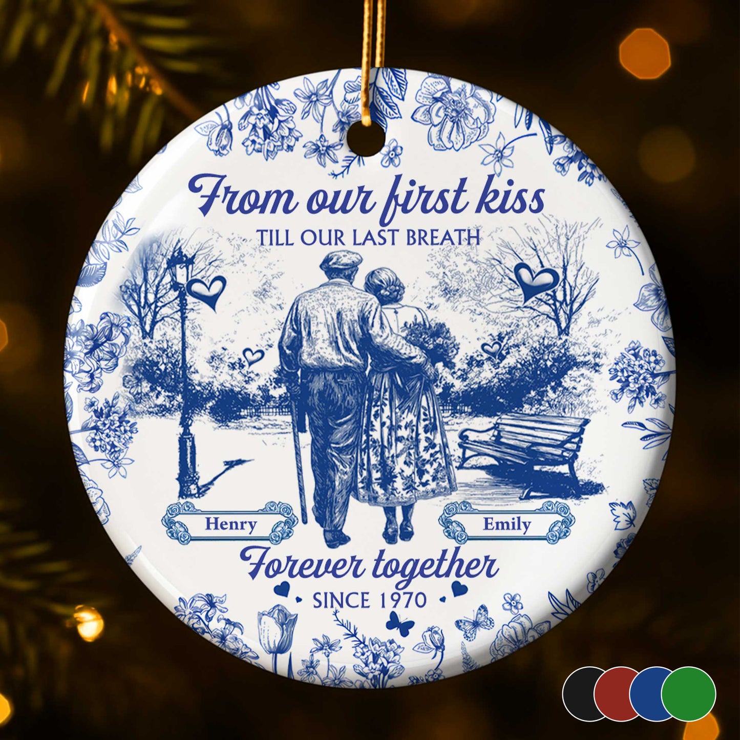 From Our First Kiss Till Our Last Breath, Forever Together, Couple And Flowers