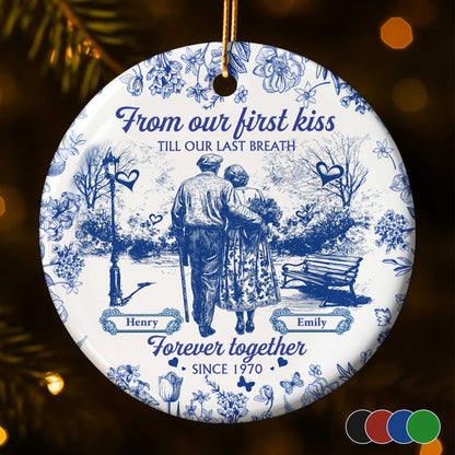 From Our First Kiss Till Our Last Breath, Forever Together, Couple And Flowers