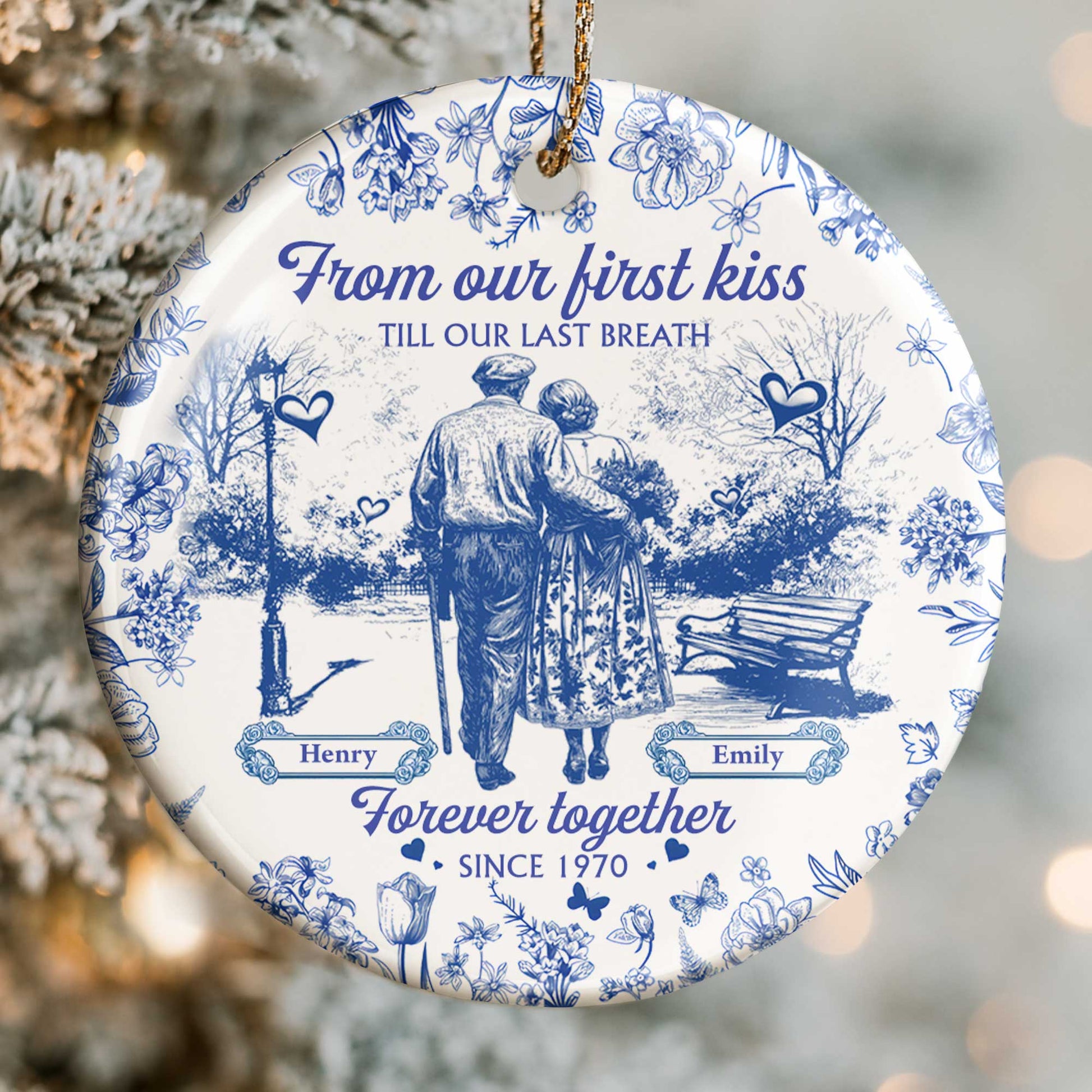 From Our First Kiss Till Our Last Breath, Forever Together, Couple And Flowers