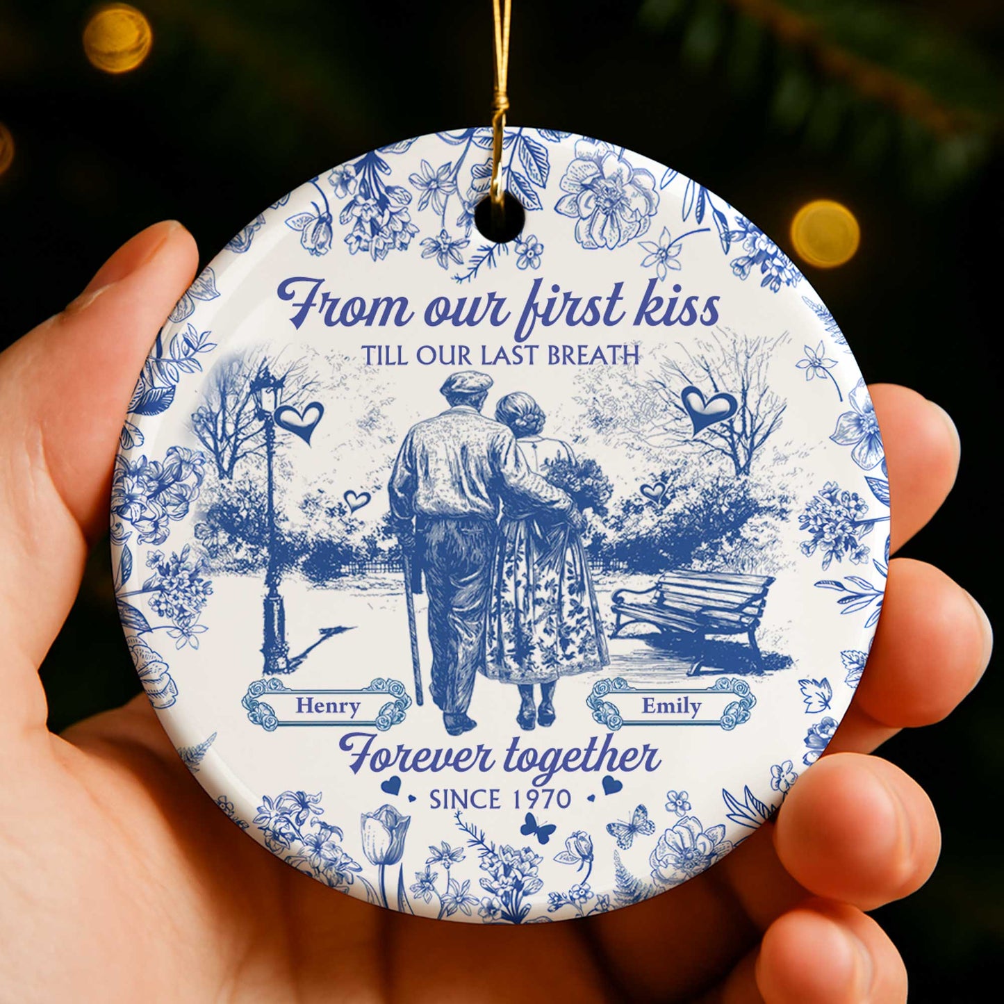 From Our First Kiss Till Our Last Breath, Forever Together, Couple And Flowers