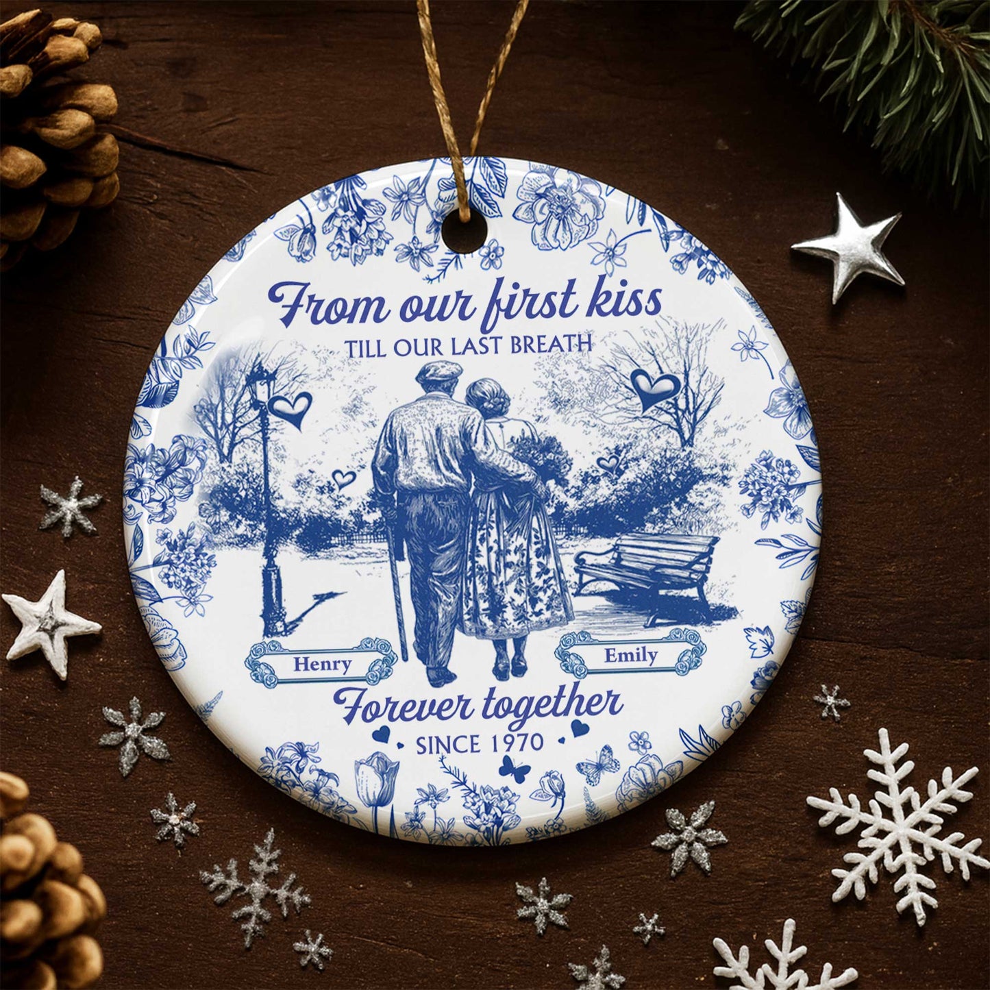 From Our First Kiss Till Our Last Breath, Forever Together, Couple And Flowers