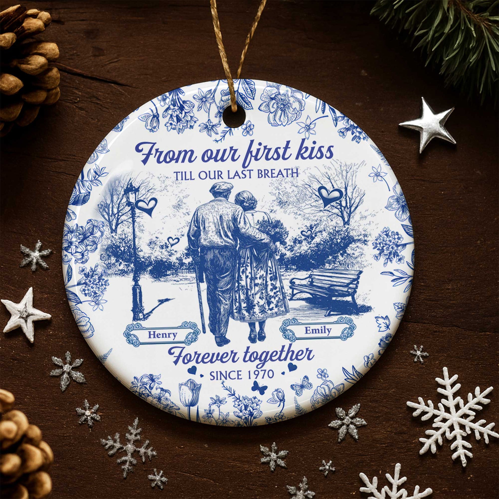 From Our First Kiss Till Our Last Breath, Forever Together, Couple And Flowers