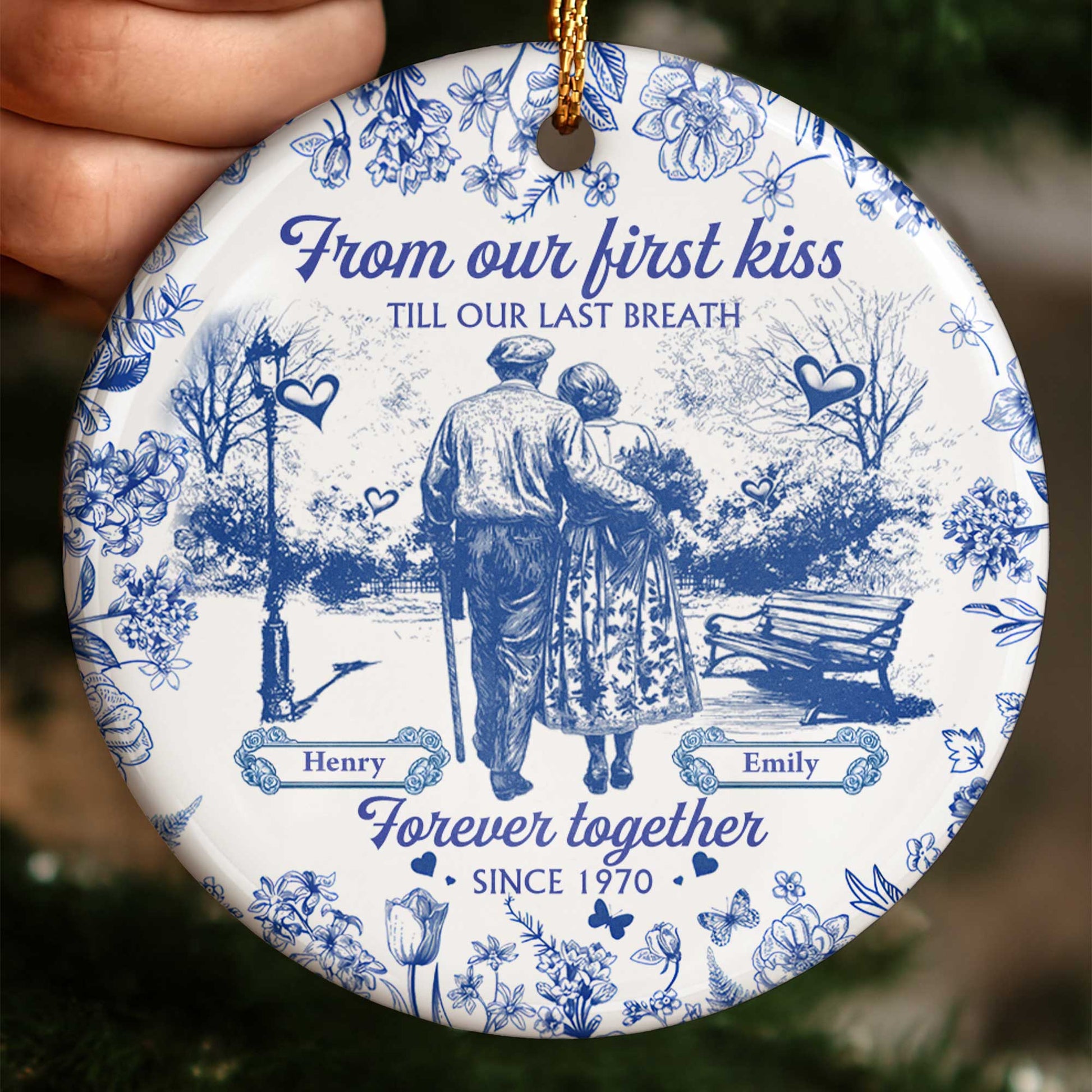 From Our First Kiss Till Our Last Breath, Forever Together, Couple And Flowers