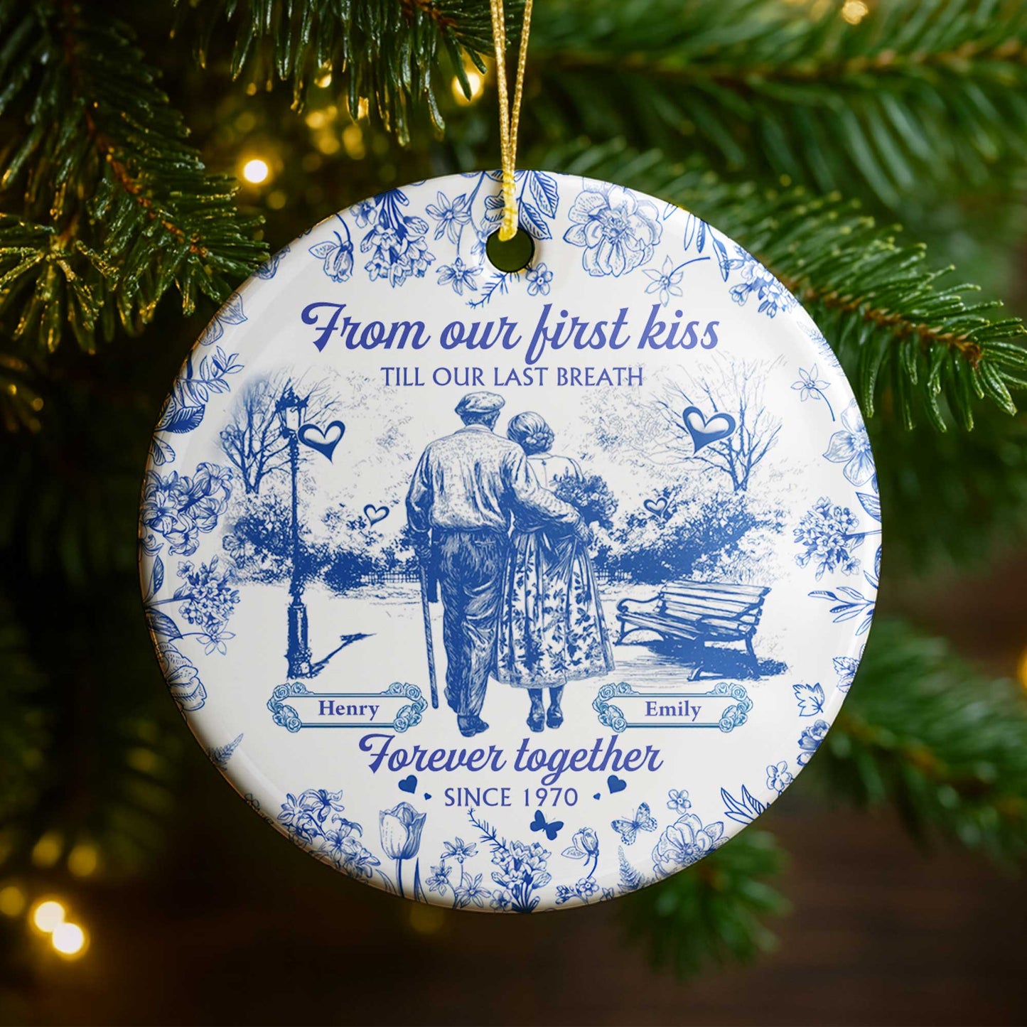 From Our First Kiss Till Our Last Breath, Forever Together, Couple And Flowers