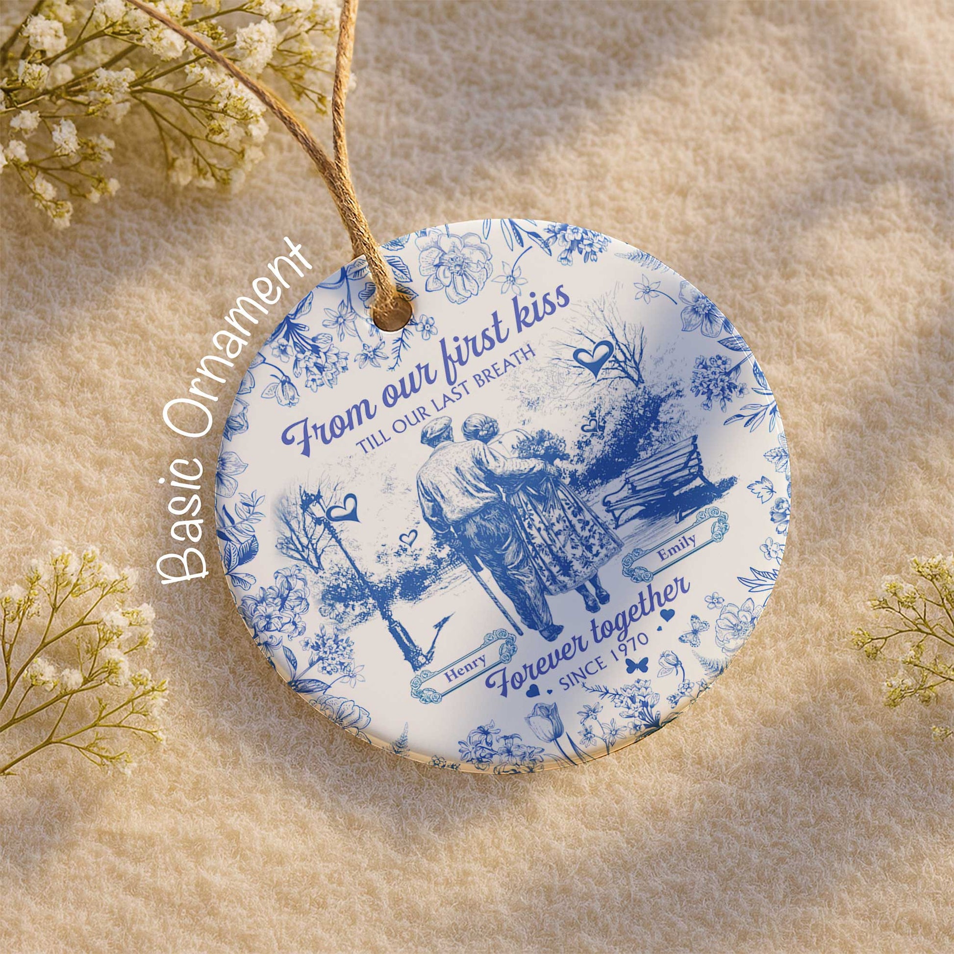 From Our First Kiss Till Our Last Breath, Forever Together, Couple And Flowers