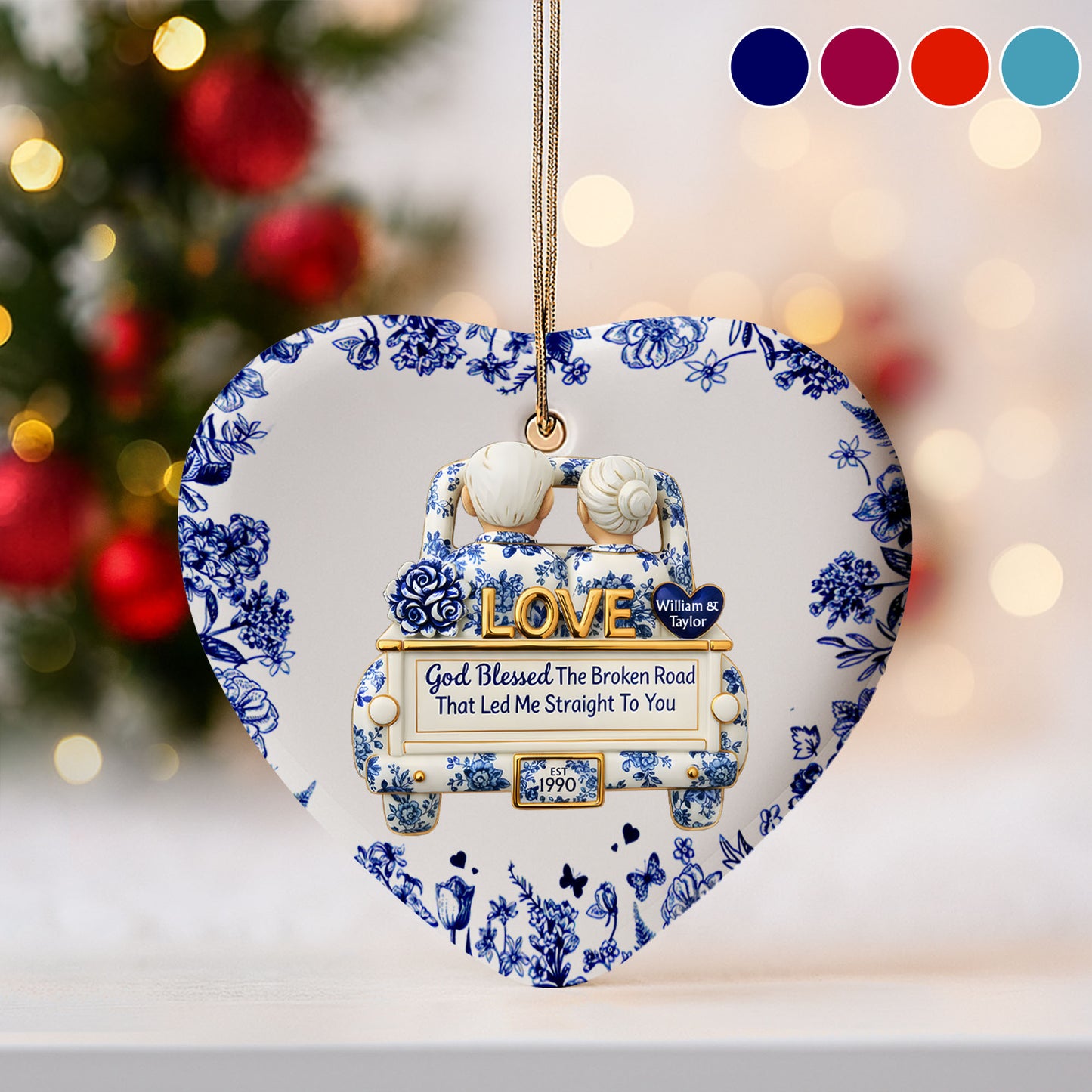 God Blessed The Broken Road, Flowers And Love Plate