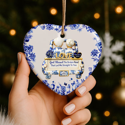 God Blessed The Broken Road, Flowers And Love Plate