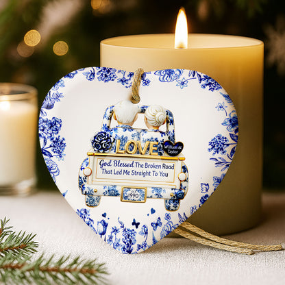 God Blessed The Broken Road, Flowers And Love Plate