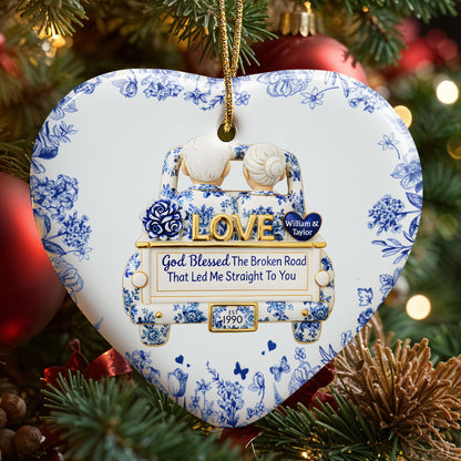 God Blessed The Broken Road, Flowers And Love Plate