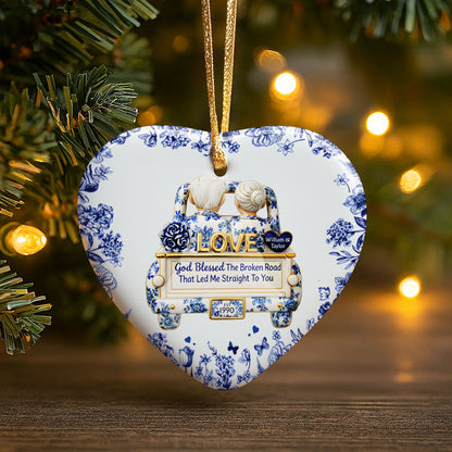 God Blessed The Broken Road, Flowers And Love Plate