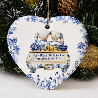 God Blessed The Broken Road, Flowers And Love Plate