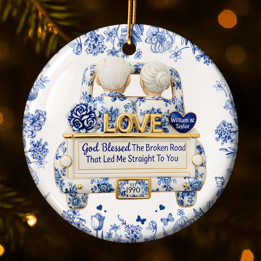 God Blessed The Broken Road, Love And Floral Car Design